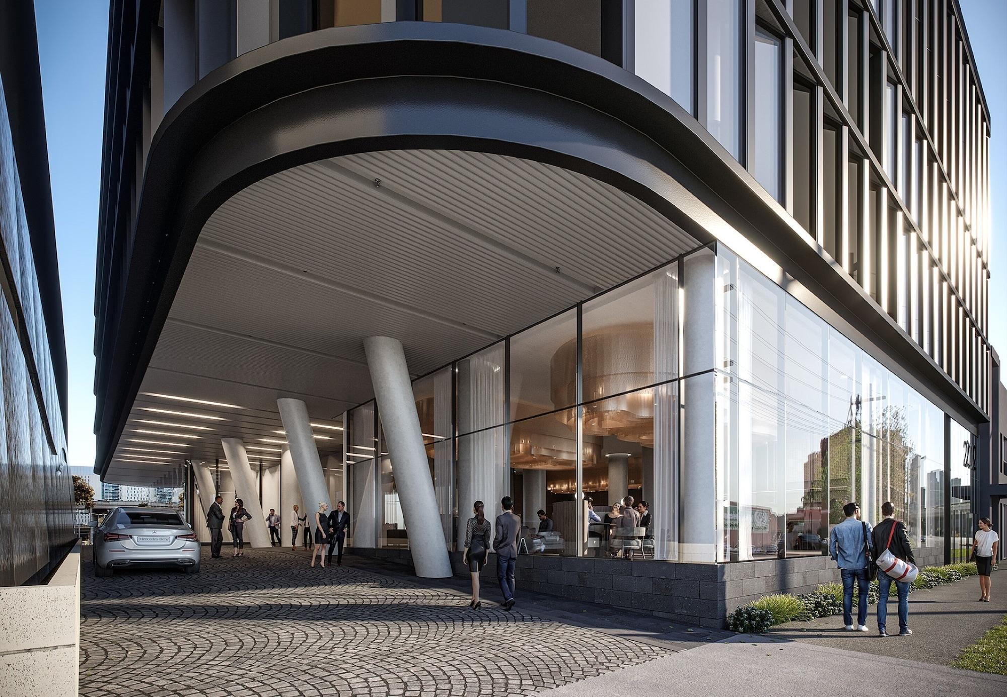 Aparthotel Oakwood Premier Ville de Melbourne Extérieur photo The proposed entrance to the station