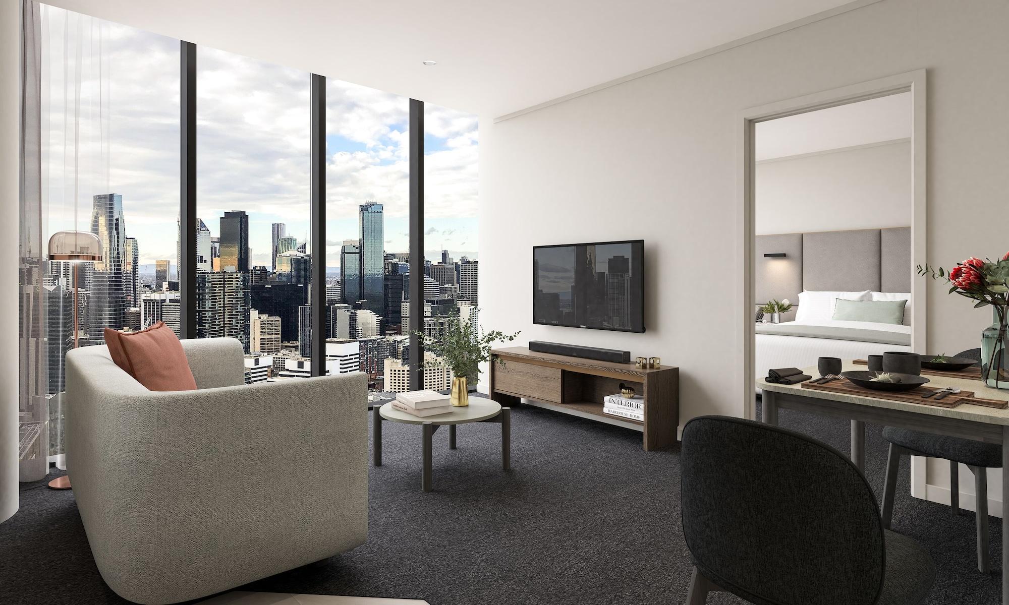 Aparthotel Oakwood Premier Ville de Melbourne Extérieur photo The interior of a typical apartment